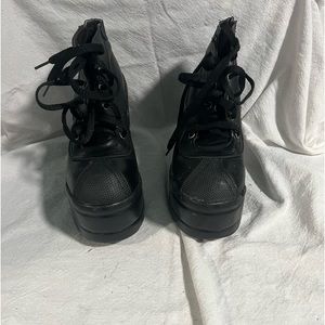 Destroy Leather Lace Up Boots